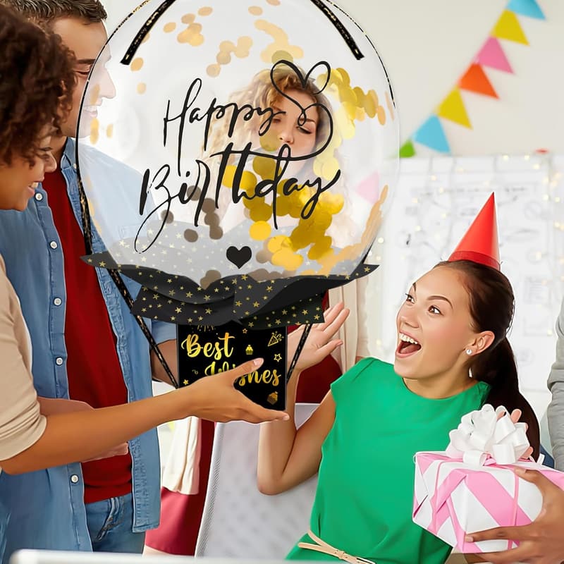 Birthday Money Balloon Box - Fun Cash Gift Surprise for All