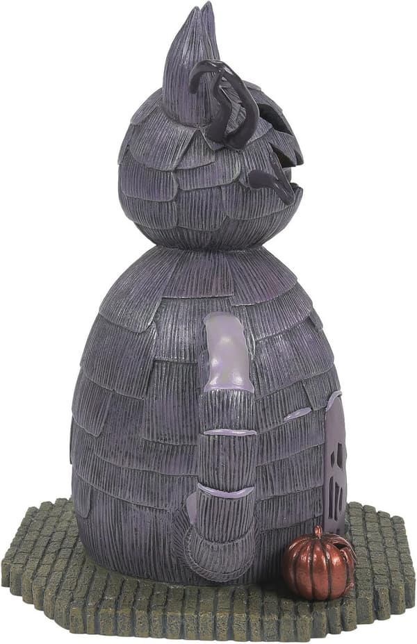 Nightmare Before Christmas Cat House Lit Building, 8.27 Inch
