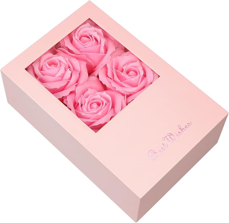 Cash Gift Money Box with Soap Rose for Birthdays & More