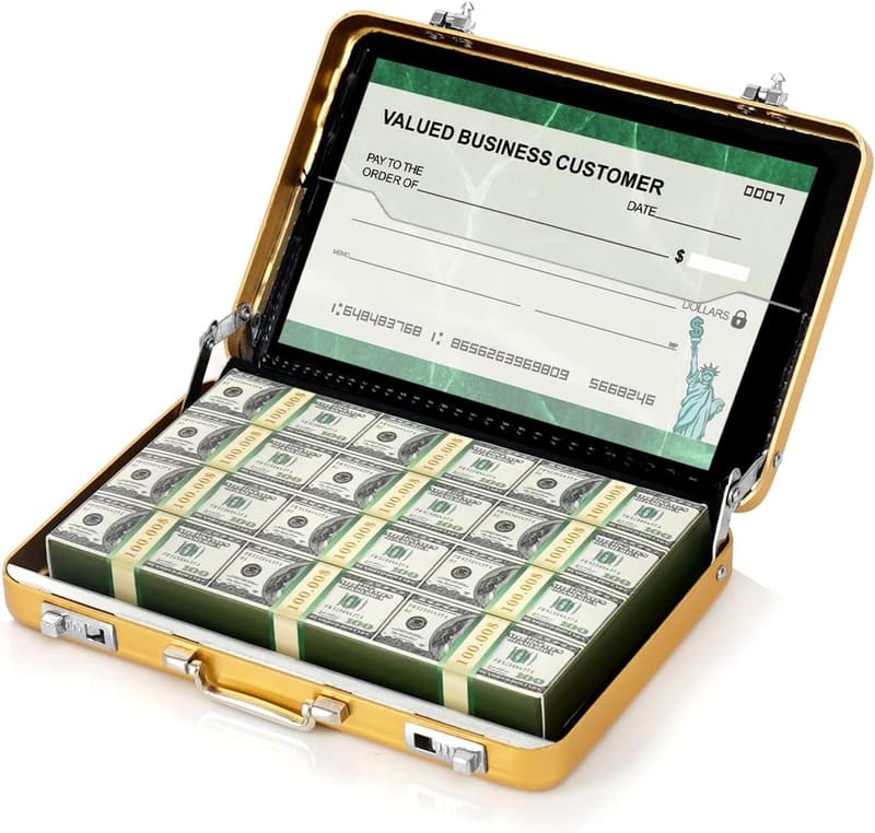 Gold Aluminum Money Box for Birthday & Wedding Cash Gifts