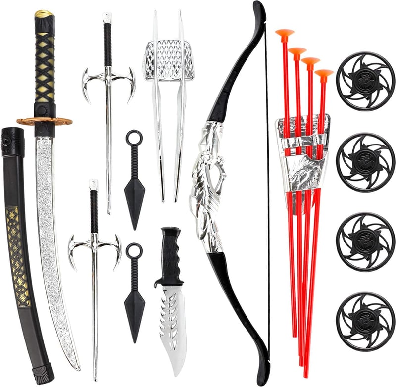 Ninja Warrior Archery Set with Sword and Sai for Kids Role Play