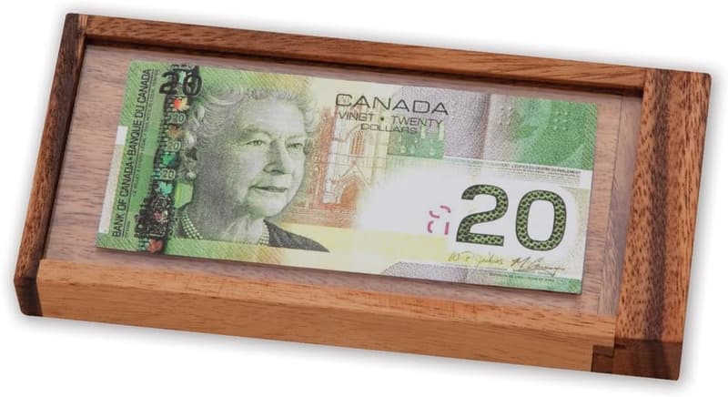 Magic Money Puzzle Box for Adults - Wooden Brain Teaser