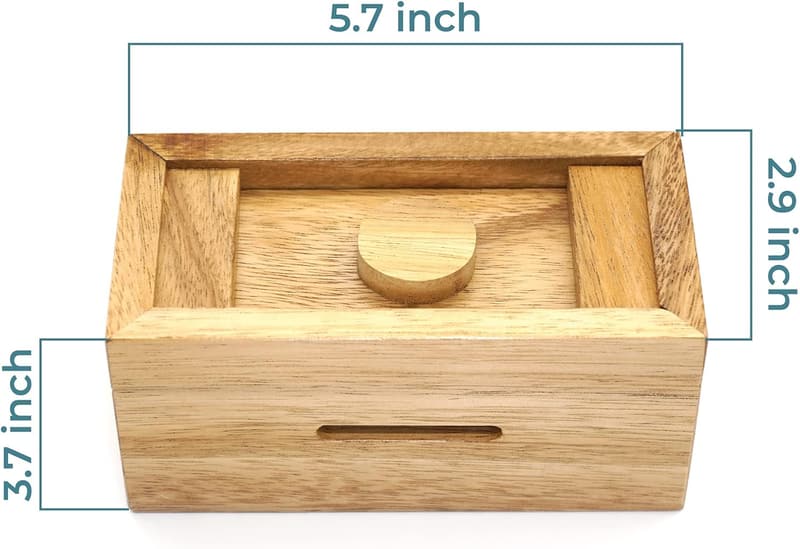 Ziggurat Chest Wooden Puzzle Box with Hidden Compartments
