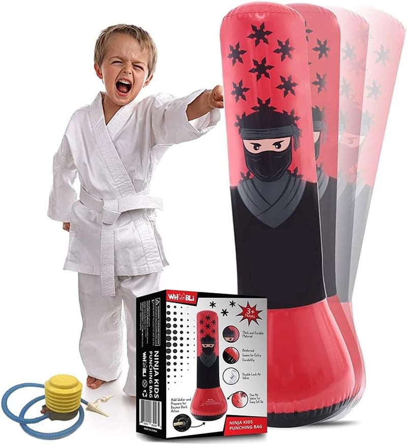 Kids Inflatable Punching Bag Toy for Ages 3-7