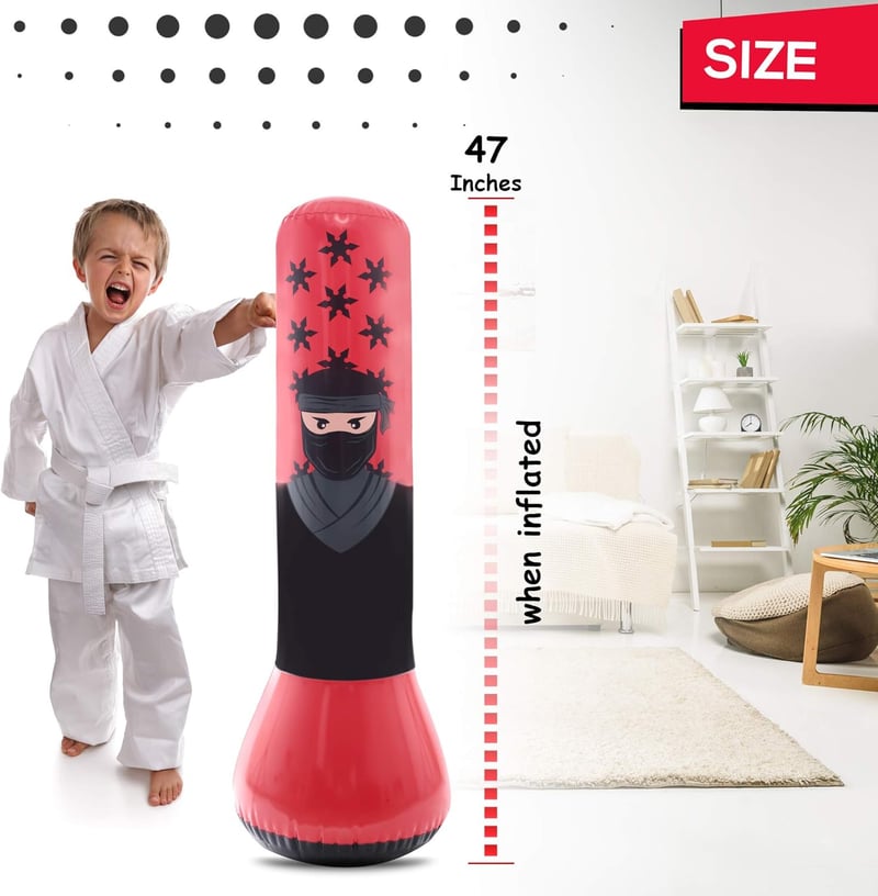 Kids Inflatable Punching Bag Toy for Ages 3-7