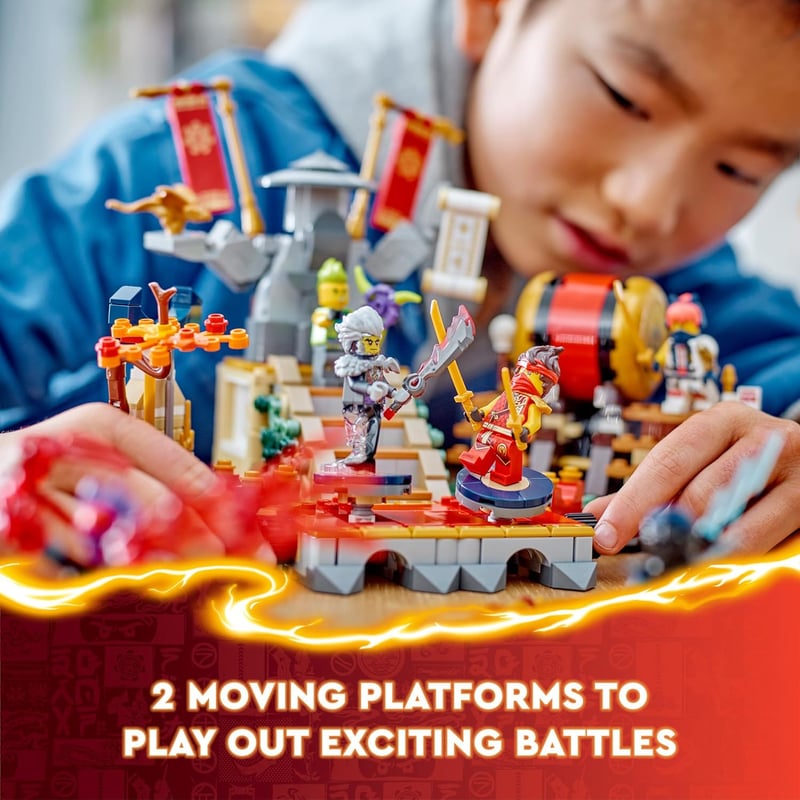 LEGO NINJAGO Battle Arena Playset with 6 Minifigures - Birthday Gift for Kids