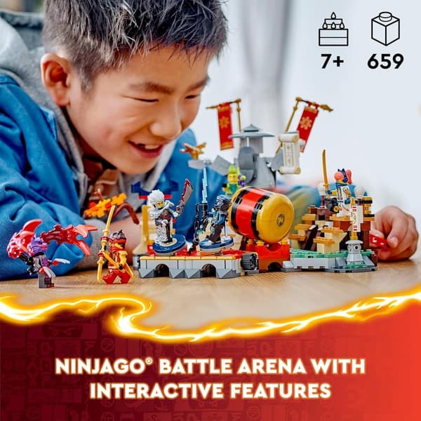 LEGO NINJAGO Battle Arena Playset with 6 Minifigures - Birthday Gift for Kids