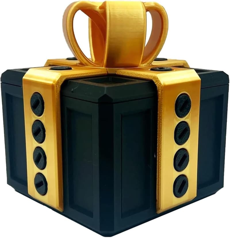 Funny Christmas Gift Box for Kids - Large Prank Holder (Gold)