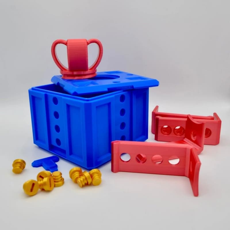 Funny Christmas Gift Box for Kids - Large Prank Holder (Gold)
