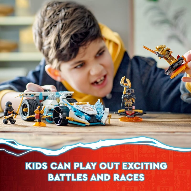 LEGO NINJAGO Zane's Dragon Power Race Car Set for Kids 7+