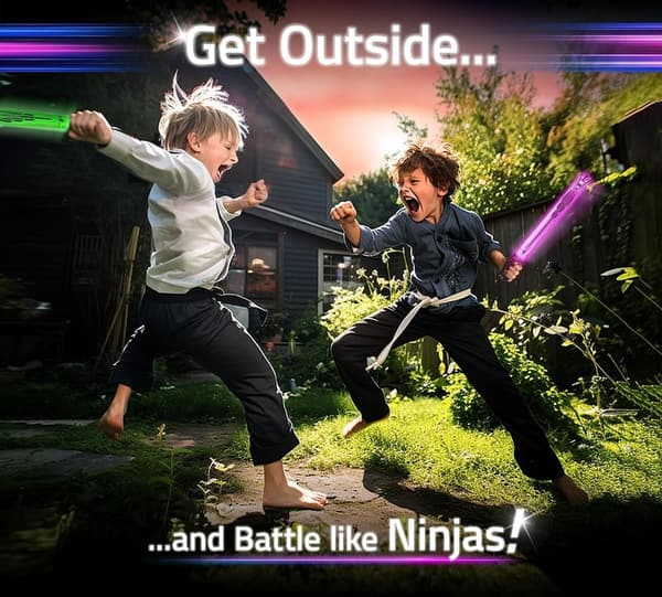 Glow-in-the-Dark Ninja Sword Game for Kids Ages 8-12