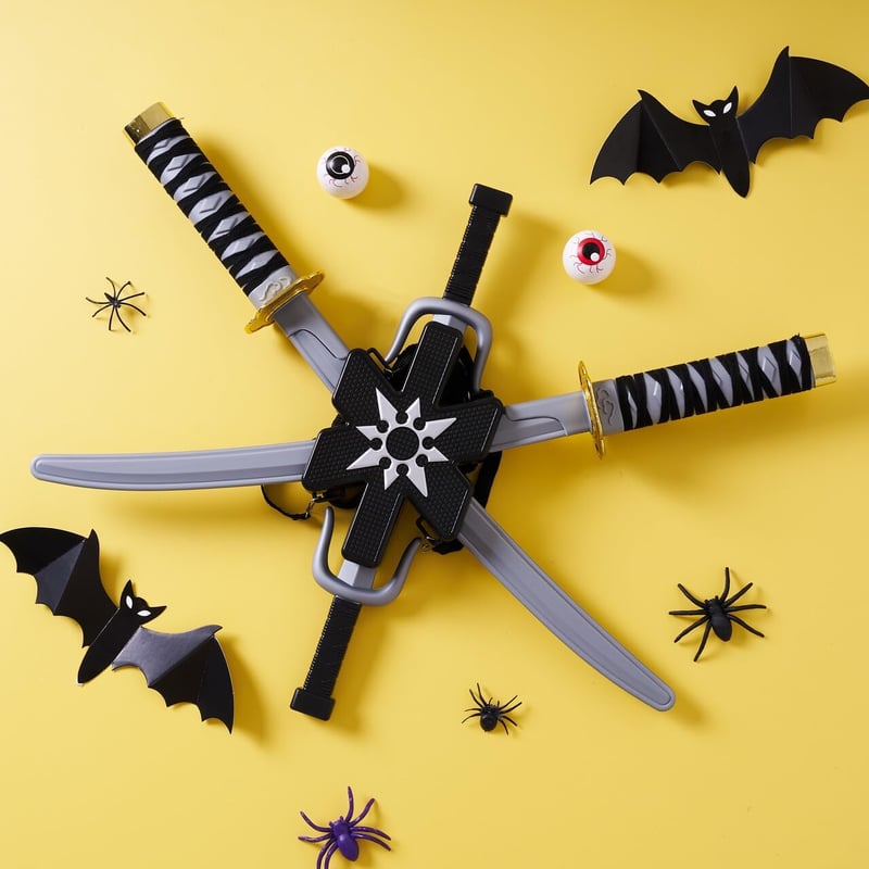 Ninja Costume Accessories Set for Kids - Swords & Knives