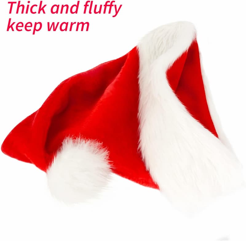 LED Santa Hat for Adults - Festive Christmas Headwear