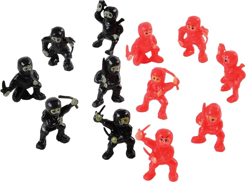 Assorted Ninja Action Figure Toy Set - 12 Pieces
