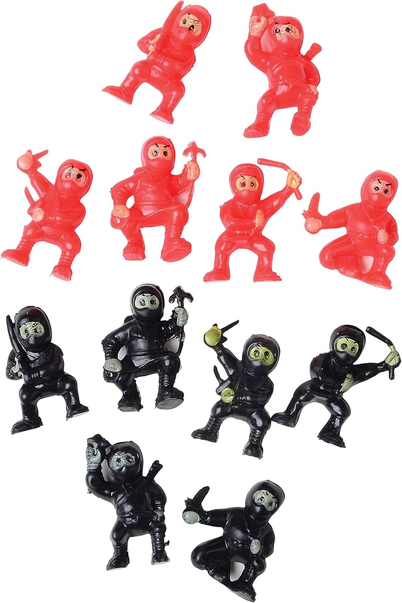 Assorted Ninja Action Figure Toy Set - 12 Pieces