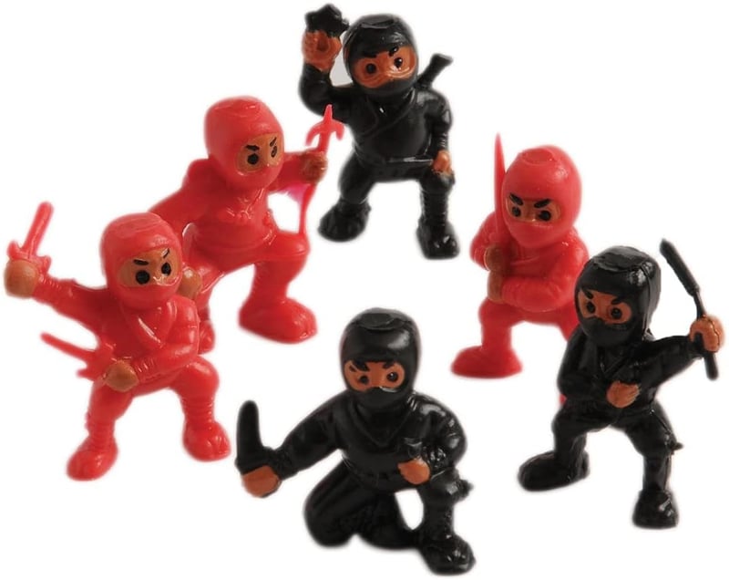 Assorted Ninja Action Figure Toy Set - 12 Pieces
