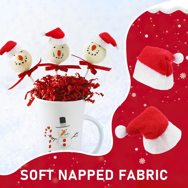 Christmas Mini Santa Claus Hats - 30 Pack Party Supplies
