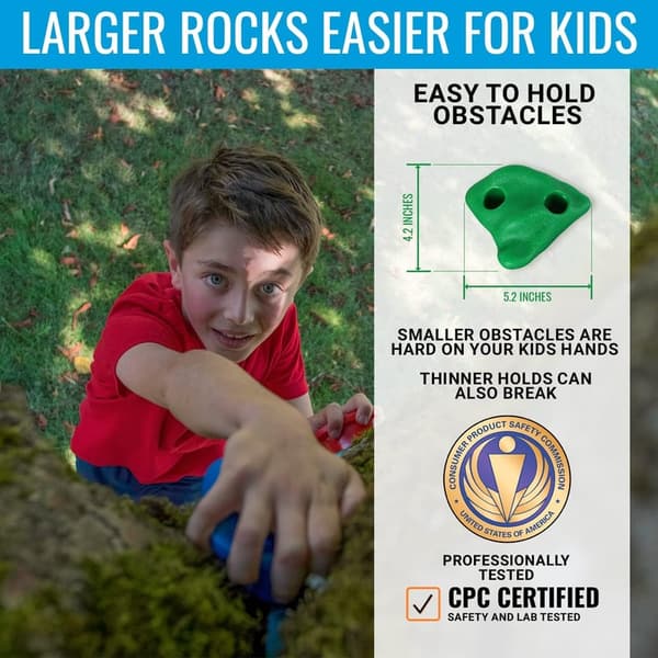 Backyard Ninja Tree Climbing Kit for Kids - 16 Holds, Quick Setup