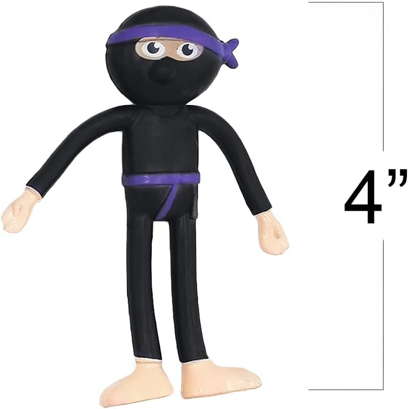 Bendable Ninja Figures Set of 12 - Kids' Party Favors