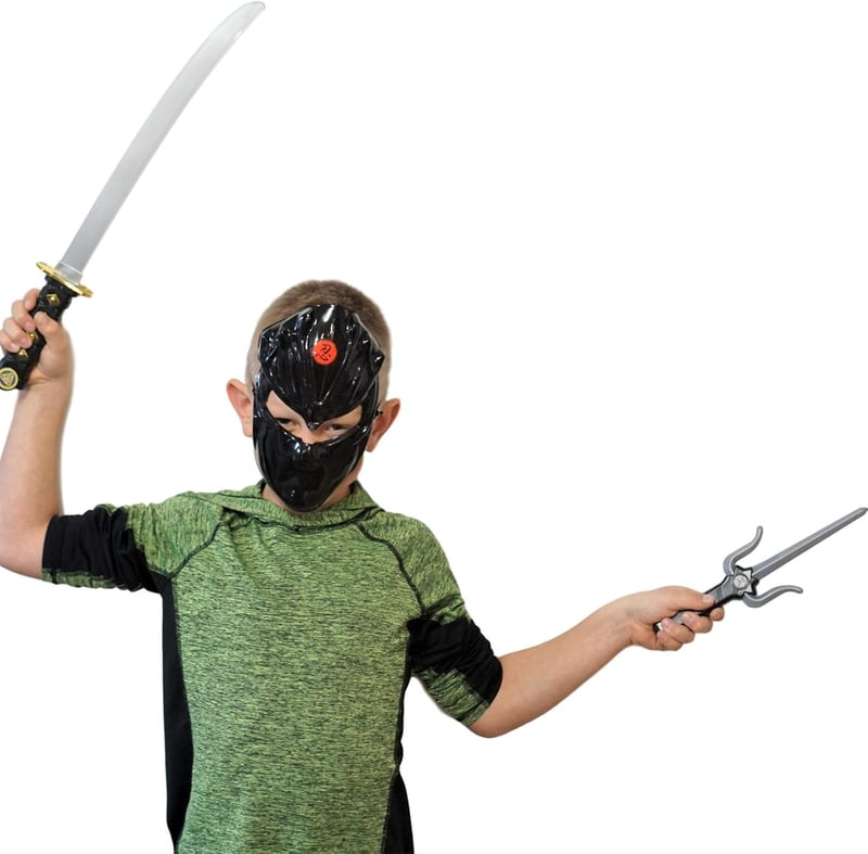Ninja Dress-Up Kit for Kids - 15-Piece Accessory Set