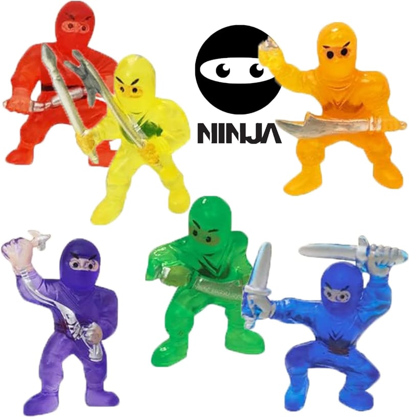 Easter Ninja Action Figures - 36 Mini Plastic Toys for Goody Bags