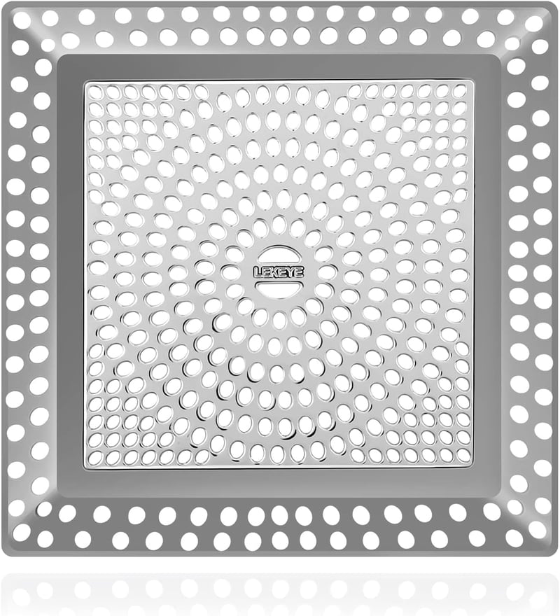 Shower Drain Hair Catcher | Stainless Steel & Silicone Cover