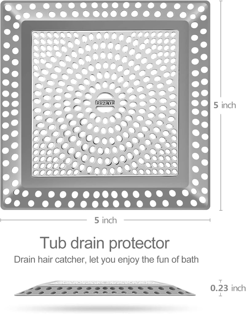 Shower Drain Hair Catcher | Stainless Steel & Silicone Cover