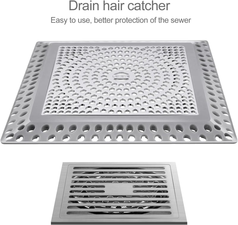 Shower Drain Hair Catcher | Stainless Steel & Silicone Cover