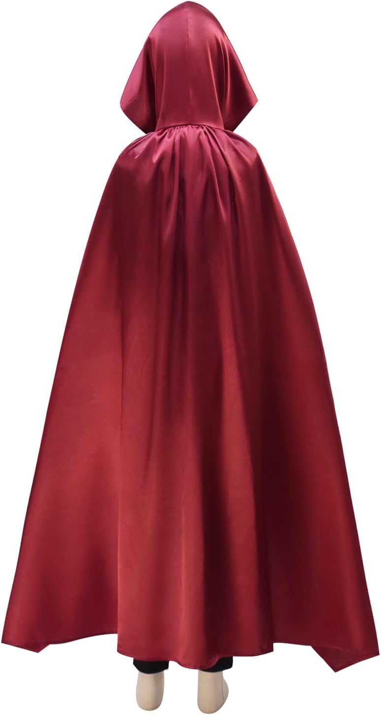 Scarlet Witch Cosplay Costume with Hooded Cloak and Headpiece