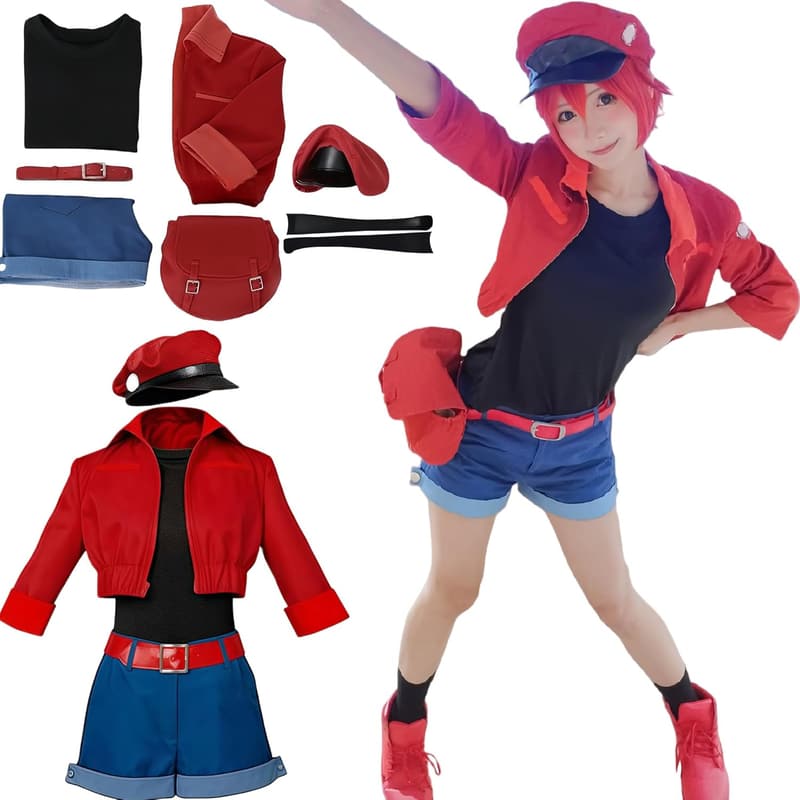 Scarlet White Blood Cell Cosplay Costume for Halloween Party