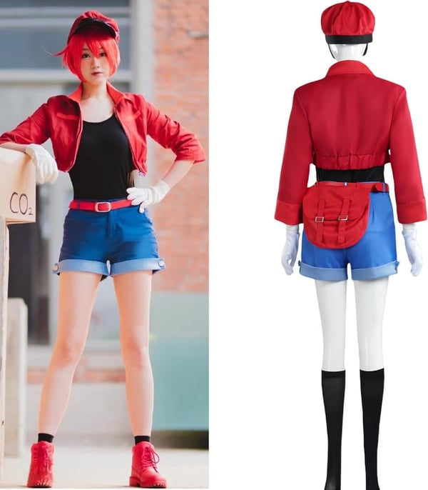 Scarlet White Blood Cell Cosplay Costume for Halloween Party