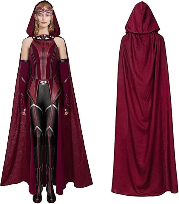 Scarlet Witch Halloween Costume Set with Dress & Accessories