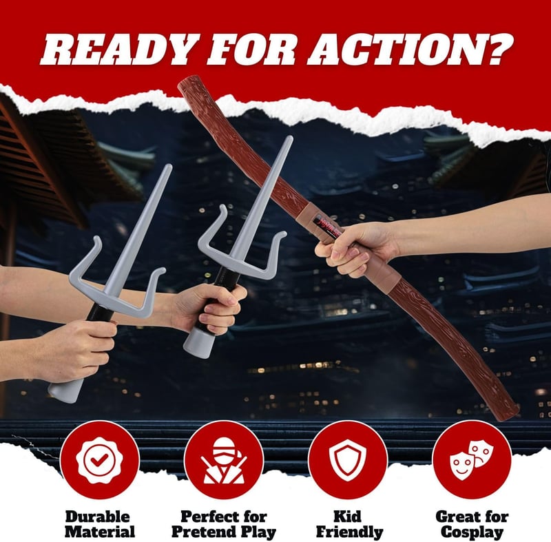 Ninja Warrior Role Playset for Kids – Costume Accessories