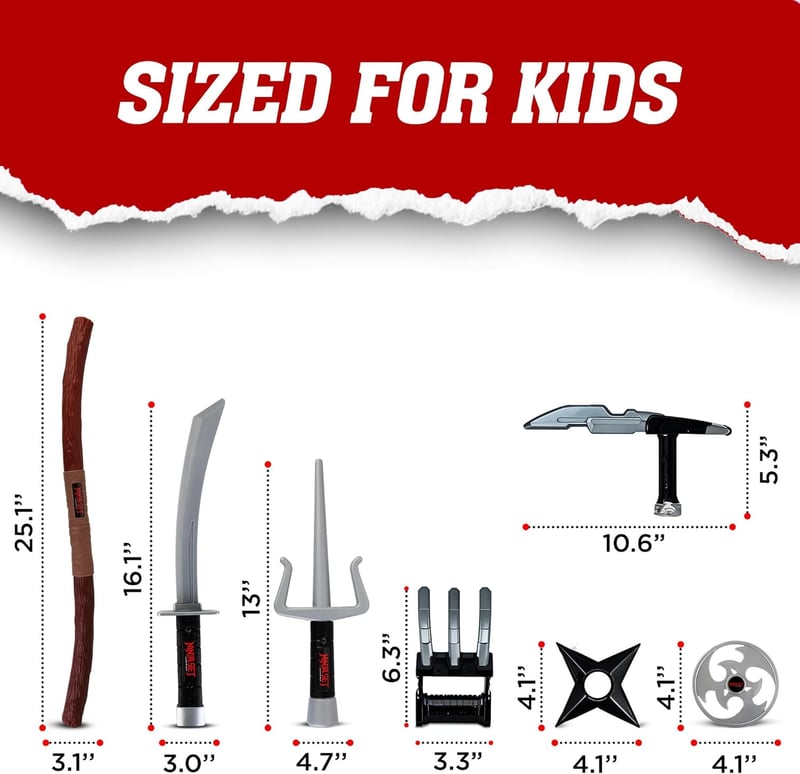 Ninja Warrior Role Playset for Kids – Costume Accessories