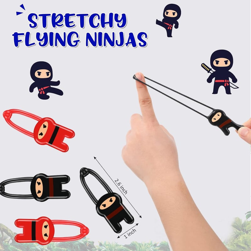 Ninja Birthday Party Favors - 24 Stretchy Slingshot Toys