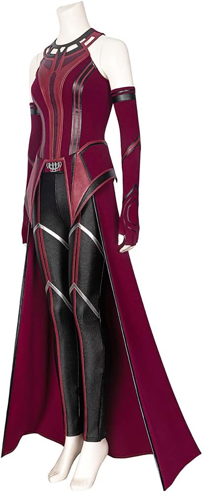Scarlet Witch Cosplay Costume Set with Cloak and Headwear