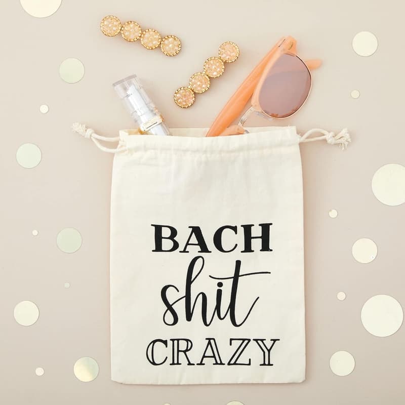 Bachelorette Party Favor Bags - 12 Cotton Drawstring, 6x8 in