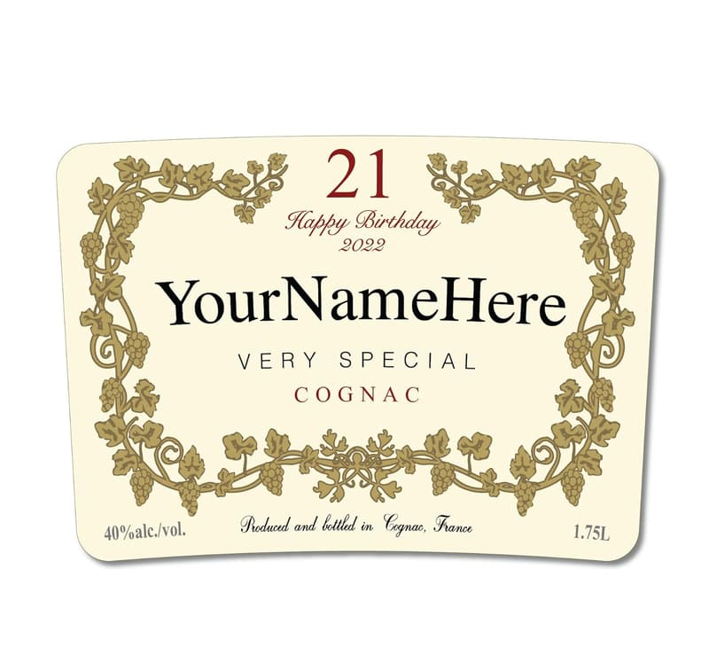 Personalized Hennessy Cognac Bottle Label