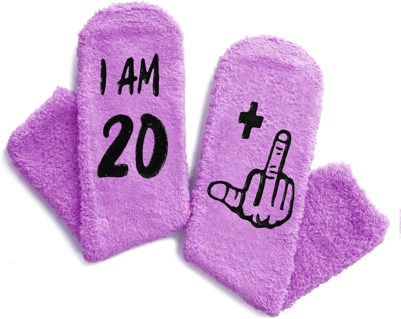 21st Birthday Gift: Women's Fun Socks for 21-Year-Olds