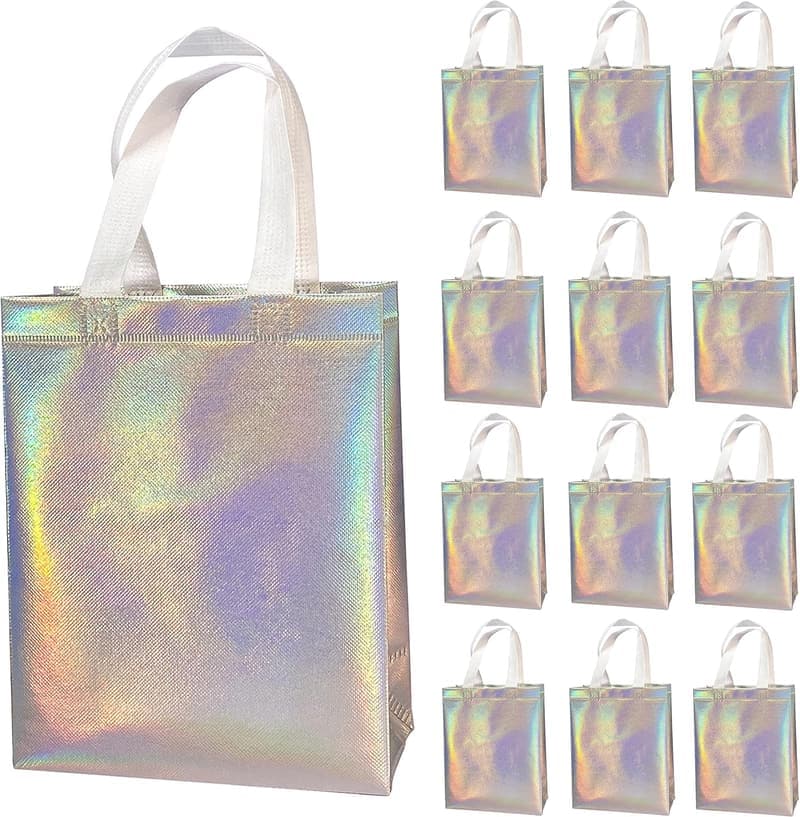 Reusable Non-woven Gift Bags for Party Favors - 12 Pcs