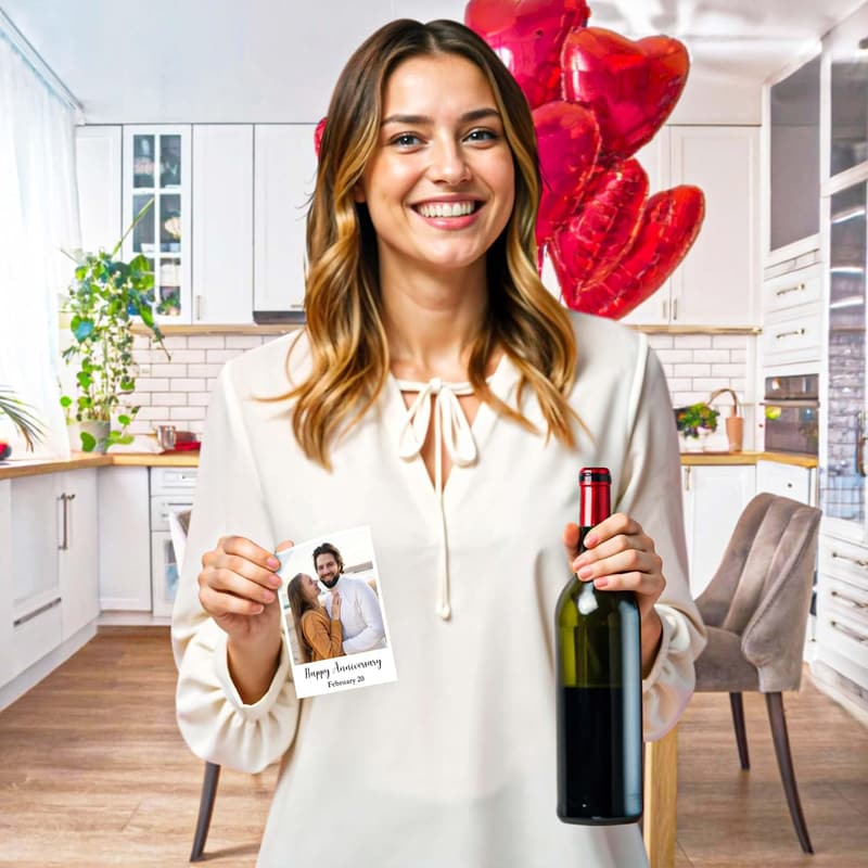 Custom Wedding Wine Bottle Labels - Personalized Stickers