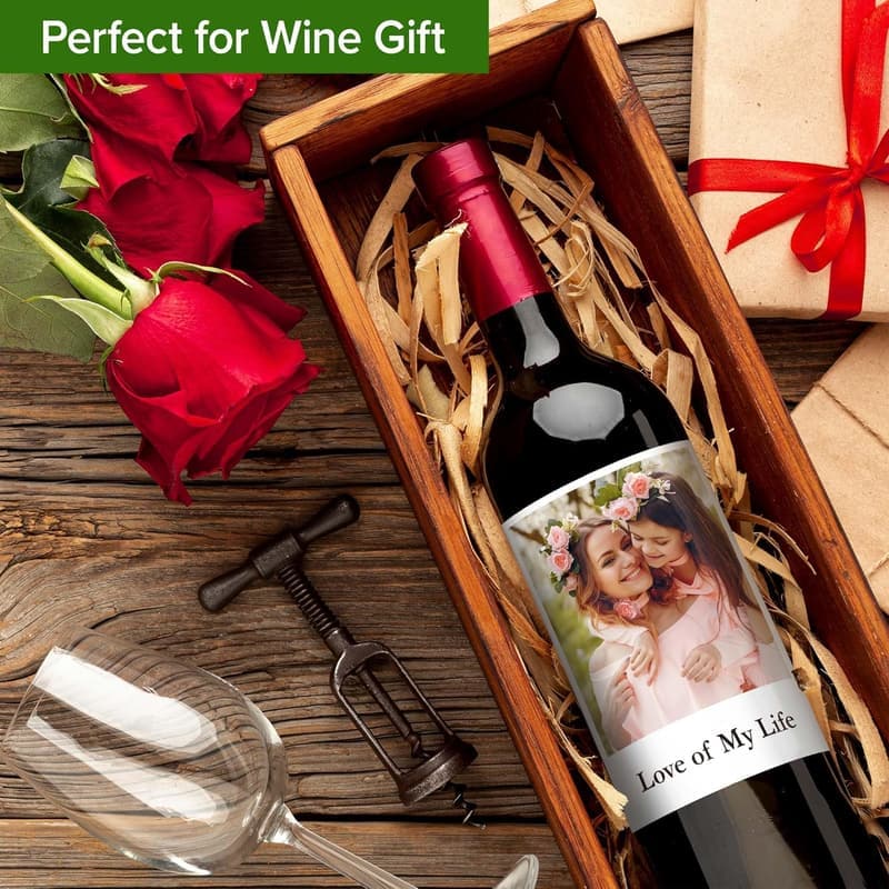 Custom Wedding Wine Bottle Labels - Personalized Stickers