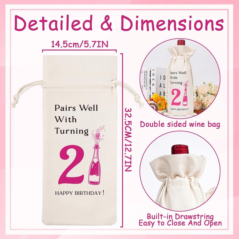 21st Birthday Wine Bag for Her - Funny Gift for Girls