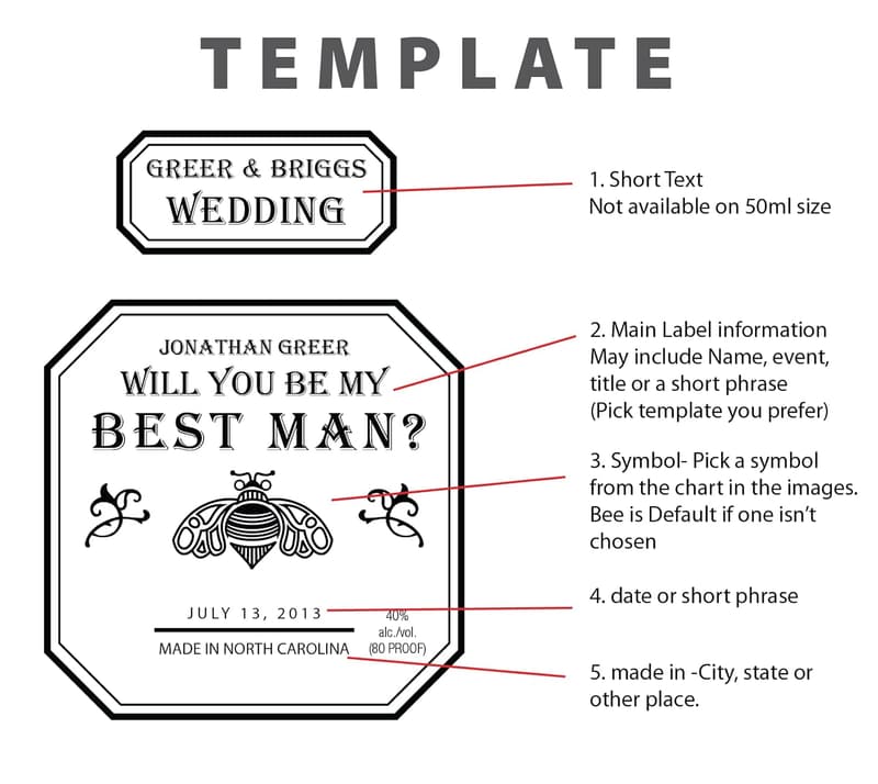 Personalized Label for Patron Tequila Bottles