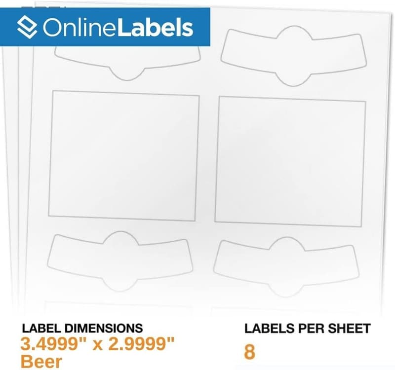 Custom Beer Bottle Labels - Pack of 400, Inkjet/Laser Compatible