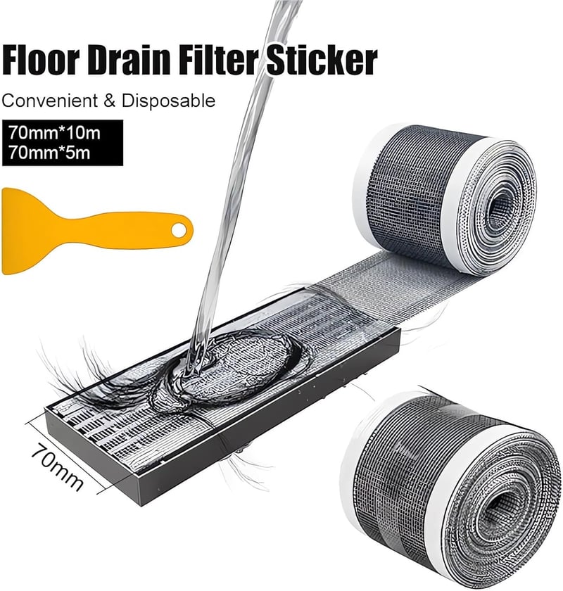 Disposable Shower Drain Stickers - Hair Trapper for Home Use