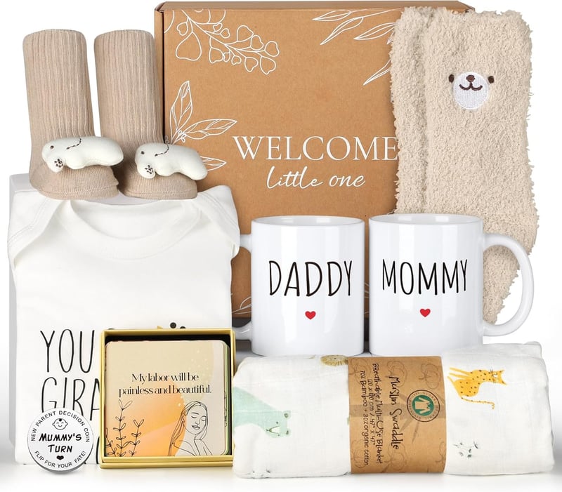 Pregnancy Gifts for New Moms - 9pcs Baby Shower Set