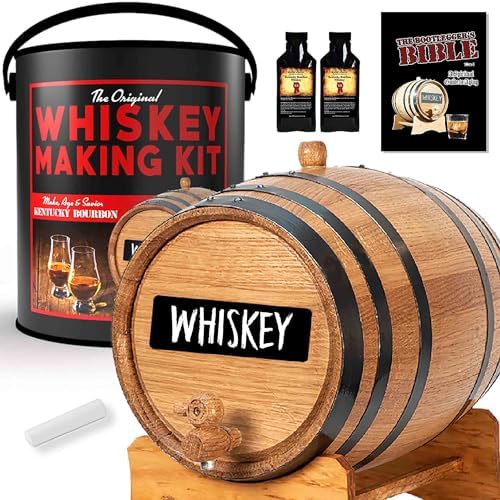 DIY Whiskey Making Kit with 1L Oak Barrel & Bourbon Essence