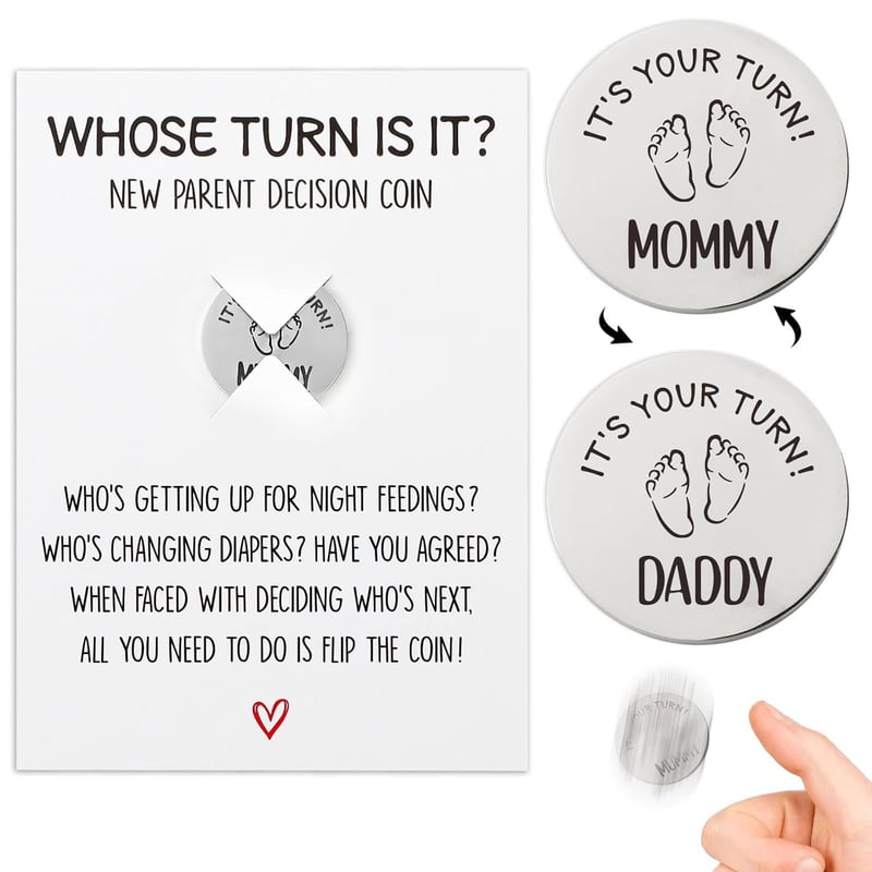 Expecting Mom Decision Coin - Fun Gift for New Parents