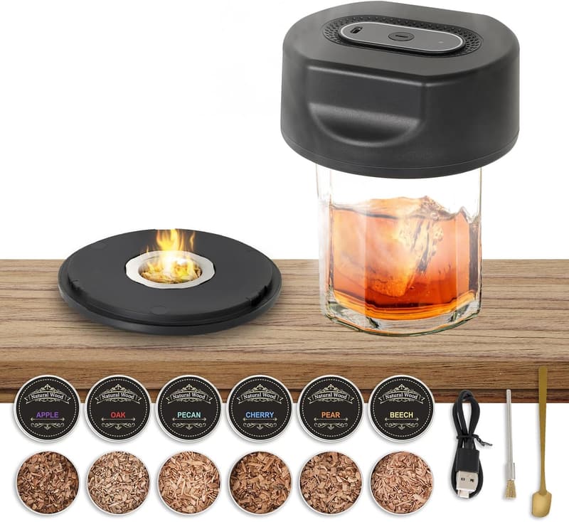 Whiskey Smoker Kit with Flavor Chips - Great for Men’s Gifts